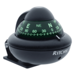 RITCHIE X-10B-M – Brújula de Navegación Marina / Dial Directo 2" (51 mm) / Montaje Reversible 300° / Iluminación Nocturna Verde / Compensación Magnética