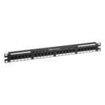PANDUIT DP245E88TGY – Panel de Parcheo de Impacto / Categoría 5e / 24 Puertos / 1UR / 19 Pulgadas / PoE 100W / T568A/B