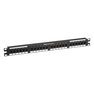 PANDUIT DP245E88TGY – Panel de Parcheo de Impacto / Categoría 5e / 24 Puertos / 1UR / 19 Pulgadas / PoE 100W / T568A/B