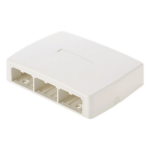 PANDUIT CBXQ6WH-A – Caja de Montaje en Superficie / 6 Puertos Mini-Com / 129x30.5x94 mm / 0.42x0.10x0.31 pies / ABS / Blanco
