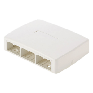 PANDUIT CBXQ6WH-A – Caja de Montaje en Superficie / 6 Puertos Mini-Com / 129x30.5x94 mm / 0.42x0.10x0.31 pies / ABS / Blanco