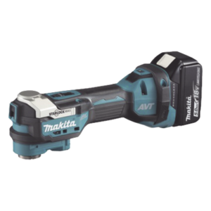 MAKITA DTM-52-RTJX1 – Multiherramienta Oscilante Inalámbrica / 18V / Motor Sin Escobillas / Velocidad Variable 10,000-20,000 O.P.M. / Ángulo de Oscilación 3.6° / Compatible Starlock