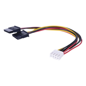 HIKVISION 101-502-130 – Cable de Alimentación SATA / Doble Corriente / 15 cm (0.49 pies) / Compatibilidad Universal DVR