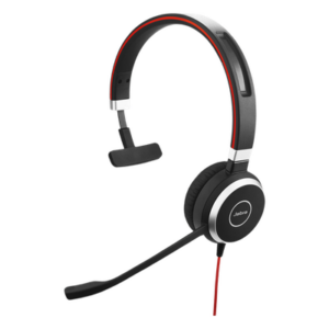 JABRA EVOLVE-40-MONO-MS – Diadema / Auricular Jabra Evolve 40 Mono / USB y 3.5mm / Cancelación de Ruido / Indicador de Ocupado (6393-823-109)