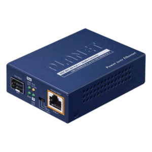 PLANET GUP-805A-60W – Convertidor de Medios PoE++ / 1x RJ45 Gigabit / 1x SFP 100/1000BASE-X / 60W 802.3bt / Cat5e/6 4-Pares