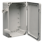 HOFFMAN Q202018ABI – Gabinete Industrial Tipo 4X / 200 x 200 x 180 mm (7.87 x 7.87 x 7.09 in) / ABS Sin Halógenos / IP66 / Tapa Opaca con Tornillos / Panel Ajustable
