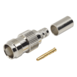 RF INDUSTRIES,LTD RFT-1217-X – Conector RF Coaxial / TNC Hembra / Anillo Plegable / Cables RG-8/X, LMR-240 / Níquel-Oro-Delrin