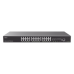 GRANDSTREAM GWN7813 – Switch Capa 3 Administrable / 24 Puertos Gigabit / 4 SFP+ 10G / 128 Gbps Capacidad Conmutación / 95.2 Mpps / Rack 1U