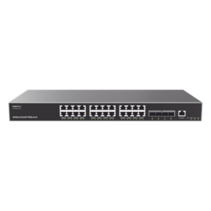 GRANDSTREAM GWN7813 – Switch Capa 3 Administrable / 24 Puertos Gigabit / 4 SFP+ 10G / 128 Gbps Capacidad Conmutación / 95.2 Mpps / Rack 1U
