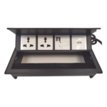 THORSMAN THMC-HBOX – Caja Hub de Escritorio / 2 Contactos Universales / HDMI + RJ45 Cat6 / 2 USB Carga / Cable 1.80 m (5.9 ft) / IP20