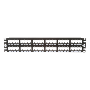 PANDUIT CPP48FMWBLY – Panel de Parcheo Modular / 48 Puertos / 2UR / Montaje al Ras / Sin Blindaje / 19' Rack