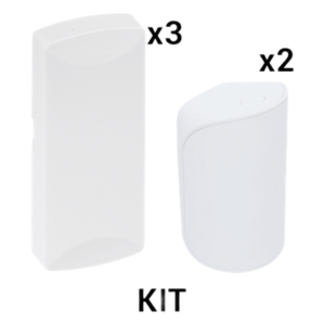 SFIRE KIT-RF-SFIRE-1 – Kit Sensores Inalámbricos / 5 Dispositivos / Frecuencia 345 MHz / Inmunidad Mascotas 31 kg / Cobertura PIR 12 m (39.4 ft) / Batería 5 Años
