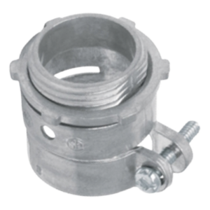 ANCLO ANC-FXR-34 – Conector Recto para Tubo Flexible / 3/4" (19 mm) / Diámetro 32 mm / Longitud 36 mm / Acabado Bruñido Brillante / NEMA FB-1 / UL 514B