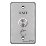 ACCESSPRO APBSMC – Botón de Salida de Cabeza Plana / IP65 / Acero Inoxidable / Contacto NO/COM / 24 VDC / 500,000 Ciclos