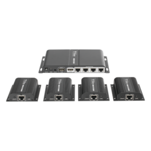 EPCOM TITANIUM TT714PRO – Kit Divisor y Extensor HDMI (Extender Splitter) / Divide 1 Fuente HDMI a 4 Pantallas / Extiende la señal HDMI hasta 40 m / Resolución 1080P @ 60 Hz / Cat 6/6a/7 / Cero Latencia / Salida Loop en el Tx / IR / Alimente solo el Tx (PoC).