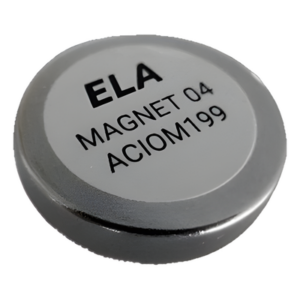 ELA Innovation MAGNET04 – Imán Permanente para Sensor Magnético / Detección hasta 12 mm / Adhesivo Delrin / Ø40 mm + Ø30 mm