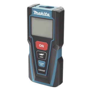 MAKITA LD-030P – Medidor Láser de Distancia / Rango 0.2 a 30 m (0.7 a 98.4 ft) / Precisión 2 mm / IP54 / Clase 2 / 5,000 Mediciones