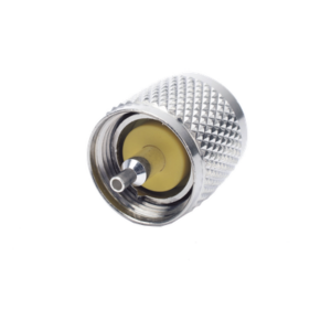 RF INDUSTRIES,LTD RFU-508-X – Conector Coaxial UHF Macho / PL-259 / Anillo Plegable / RG-8/X, LMR-240, 9258 / Níquel-Plata / Baquelita
