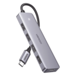 UGREEN 70336 – Hub USB-C / 4 Puertos USB-A 3.0 / 5Gbps / OTG / 15cm / 4.1x1.2x0.4in