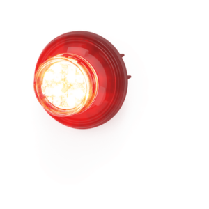 ECCO CD9012RW – Estrobo LED Oculto / 12 LEDs / Rojo/Claro / Lente Transparente / Bisel Negro / 12-24 V DC