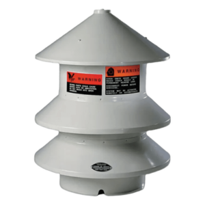 FEDERAL SIGNAL INDUSTRIAL MODEL2-120 – Sirena electromecánica omnidireccional / 102 dBc a 30.5 m (100 ft) / 2 HP / 120V CA/CC / Alcance 305 m (1000 ft)