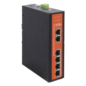 WI-TEK WIPS206IV2 – Switch Industrial PoE / 4 Puertos Fast Ethernet 802.3af/at / 2 Puertos Uplink Gigabit / PoE Extendido 250 m / Rango -30°C a 65°C