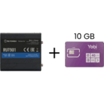 TELTONIKA RUT901+10GBYOBI – Router Industrial 4G LTE / Cat 4 150 Mbps / Wi-Fi 2.4 GHz / 4 Puertos Ethernet / Operación -40°C a 75°C (-40°F a 167°F) / Gestión Remota RMS