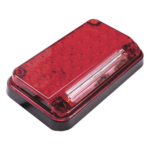 EPCOM INDUSTRIAL SIGNALING XLTE2335R – Luz de Advertencia LED / 7x4" / 66 LED / 10 Patrones de Destello / 12 VCC / Luz de Trabajo Integrada / Montaje Permanente