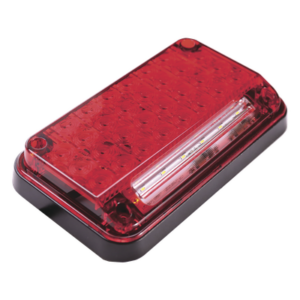 EPCOM INDUSTRIAL SIGNALING XLTE2335R – Luz de Advertencia LED / 7x4" / 66 LED / 10 Patrones de Destello / 12 VCC / Luz de Trabajo Integrada / Montaje Permanente