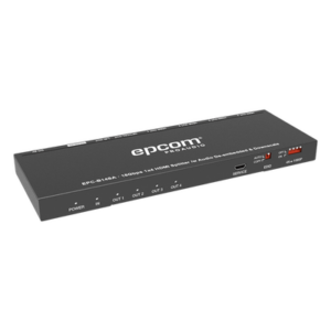 EPCOM PROAUDIO EPC-B14SA – Splitter HDMI / 1x4 Salidas Simultáneas / 4K@60Hz 4:4:4 / HDMI 2.0b / Extractor de Audio Óptico y Analógico / Down Scaler 4K a 1080p / HDCP 2.2 / 18 Gbps