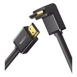 UGREEN 10173 – Cable HDMI 2.0  en Angulo de 90°  / 2 m / 4K@60Hz / HDR / 3D / HEC (Canal Ethernet HDMI) / ARC (Canal de Retorno de Audio / CEC / 32 canales de Audio / HDCP 2.2 / Dolby Atmos / 18 Gbps / Blindaje Múltiple
