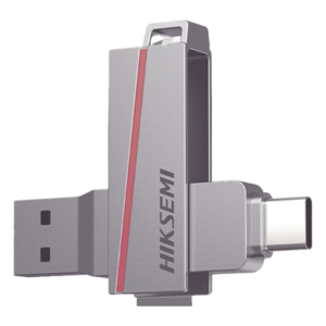 HIKSEMI by HIKVISION HS-USB-E307C/256G – Memoria USB Dual / 256 GB / USB-C y USB-A / Lectura 150 MB/s / Escritura 45 MB/s / Aleación de Zinc Retráctil