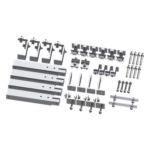 EPCOM POWERLINE EPL-AMO01-1X4ST – Caja de accesorios / Aluminio anodizado / Arreglo 1x4 / Techo / Viento 136 km/h / Inclinación 20°-45°