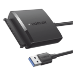 UGREEN 60561 – Adaptador USB 3.0 a SATA III / 5 Gbps / UASP y TRIM / HDD y SSD 2.5" y 3.5" / Hasta 12 TB / Cable 50 cm