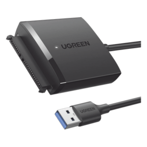 UGREEN 60561 – Adaptador USB 3.0 a SATA III / 5 Gbps / UASP y TRIM / HDD y SSD 2.5" y 3.5" / Hasta 12 TB / Cable 50 cm