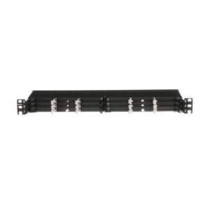 PANDUIT FLEX1UPN04 – Panel de Distribución de Fibra Óptica / 1 UR / 19" / 144 Fibras / 18 Cassettes HD Flex / 4 Espacios / 1.72" (43.7 mm) Alto