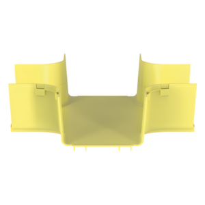 PANDUIT FRFWC6X4LYL – Accesorio de Canalización / 4 Vías Horizontal / Curvatura 90° / Radio 50.8 mm (2 in) / ABS / 368.3 mm (14.4 in) / Amarillo