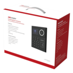 HIKVISION DS-KAS320 – Kit de Control de Acceso Biométrico / Reconocimiento Facial 500 Rostros / Huella y Tarjeta MIFARE 1,000 / Detección 0.3 a 2 m (0.98 a 6.56 ft) / Alimentación 12V CC Incluida / Interior