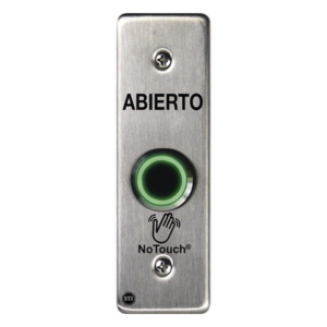 STI NT-SS002-ES – Botón de Salida NoTouch / Sensor IR / Acero Inoxidable 304 / Contacto Seco / LED Dual / Montaje Delgado 0.26"
