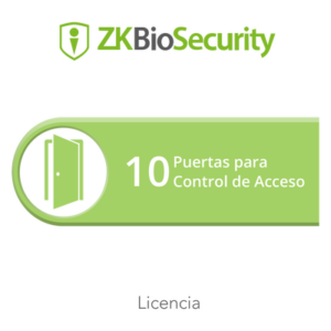 ZKTECO ZK-BS-AC-10 – Licencia de software / Control de acceso / 10 puertas / Controladores InbioPro, Inbio, APX y biométricos