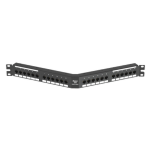 PANDUIT DPA24688TGY – Panel de Parcheo de Impacto / Angulado / Categoría 6 / 24 Puertos / 1UR / 19"