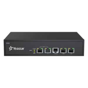 YEASTAR TE100 – Gateway VoIP / 1x E1/T1/J1 / 2x RJ45 Gigabit / 60 llamadas concurrentes / SIP / PRI-CAS-SS7-R2