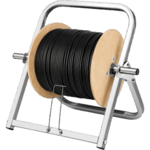 LINKEDPRO BY EPCOM LP-SCR – Soporte Desenrollador de Cable / Capacidad 80 kg (176.4 lb) / Acero Reforzado Anti-óxido / Plegable Sin Herramientas / Fibra Óptica Drop y Cables de Red