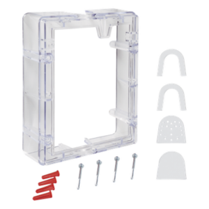 STI STI-3100 – Espaciador de Conducto / 2 in (50.8 mm) Profundidad Adicional / Conducto Rígido 1/2" o 3/4" / Diseño Transparente con Marco / Uso Interior