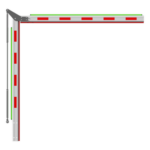 HIKVISION 307500826 – Brazo Articulado para Barrera / 4 m (13.1 ft) / Iluminación Integrada / Altura Máxima 2.85 m (9.4 ft) / Diseño Compacto 2+2 / Uso en Espacios de Baja Altura
