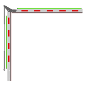 HIKVISION 307500826 – Brazo Articulado para Barrera / 4 m (13.1 ft) / Iluminación Integrada / Altura Máxima 2.85 m (9.4 ft) / Diseño Compacto 2+2 / Uso en Espacios de Baja Altura