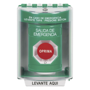 STI SS2171EX-ES – Botón Multipropósito / Salida de Emergencia / Girar para Reset / 2 Relevadores NO/NC / Interior-Exterior / Policarbonato
