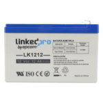 LINKEDPRO BY EPCOM LK1212 – Batería de Respaldo AGM-VRLA / 12 V / 12 Ah / Vida Útil 5 Años / Terminales F1 con Adaptador F2