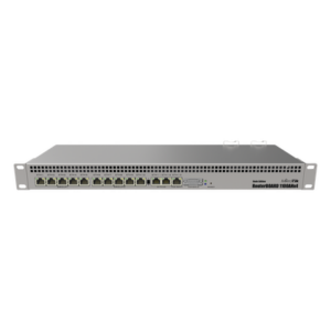 MIKROTIK RB1100AHX4 – Router Rack / 13 Puertos Gigabit / Rendimiento 7.5 Gbps / CPU 4 Núcleos 1.4 GHz / IPsec Hardware 2.2 Gbps / Fuente Redundante / Licencia Nivel 6