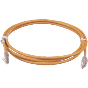 PANDUIT UTPSP1ORY – Cable de Parcheo UTP Cat6 / 24 AWG / 1 Pie (0.3 m) / Clasificación CM / 2500 Ciclos / 50 µm Oro